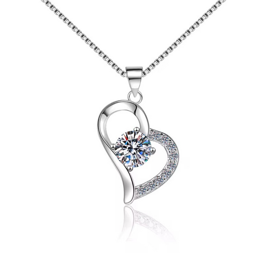 Heart Shaped  Moissanite Pendant Necklace