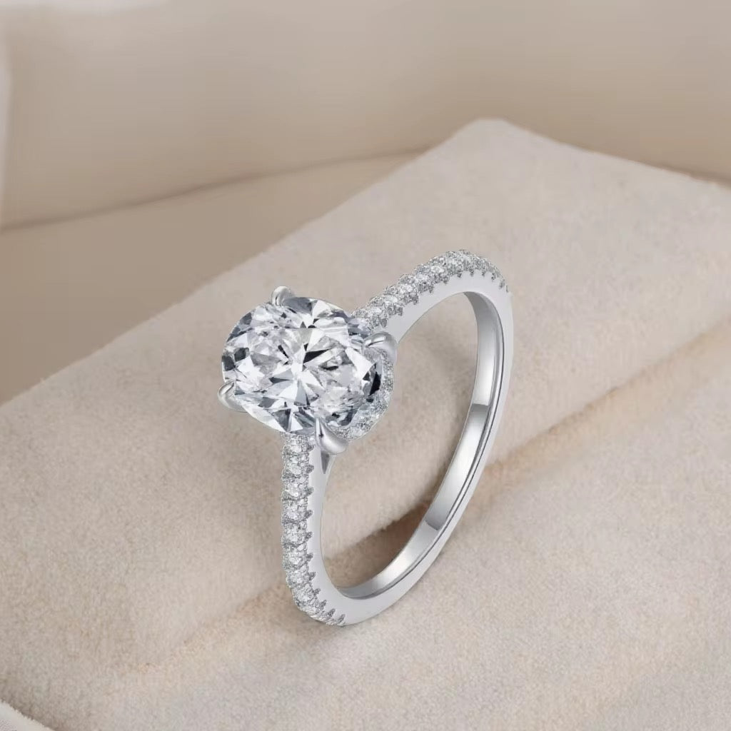 Oval Moissanite Ring - 2 Ct.