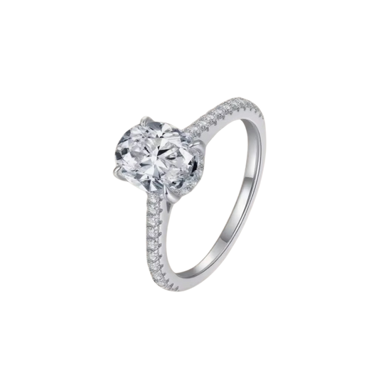 Oval Moissanite Ring - 2 Ct.