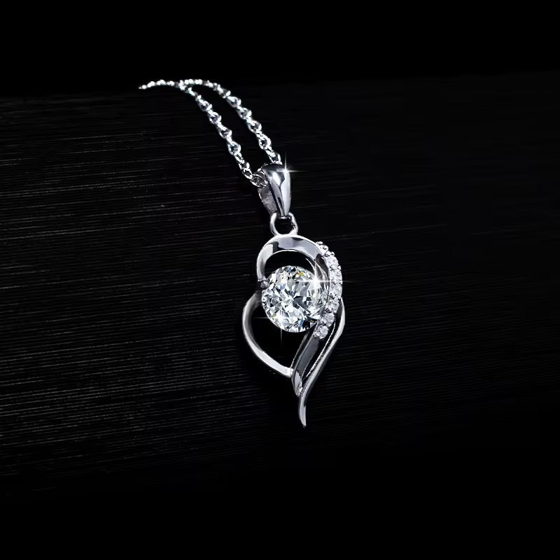 Heart Shaped  Moissanite Pendant Necklace