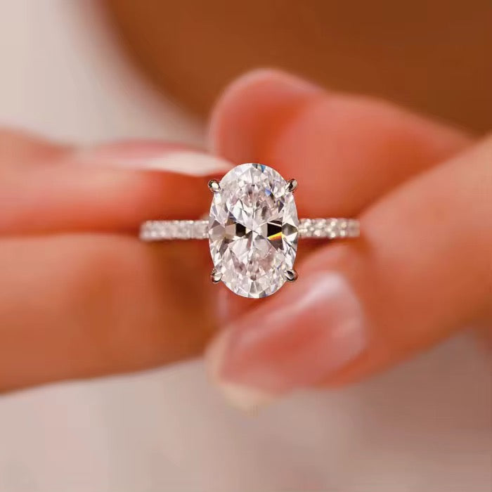 Oval Moissanite Ring - 2 Ct.